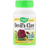 Devil's Claw, Secondary Root, 480 mg, 100 Vegetarian Capsules - изображение