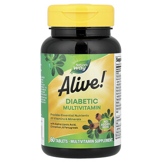 Nature's Way（ネイチャーズウェイ）, Alive!®（アライブ！）、糖尿病患者向けマルチビタミン、タブレット60粒