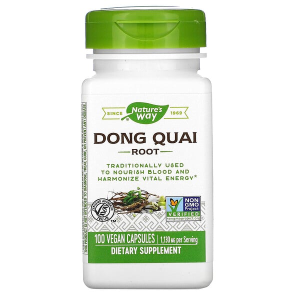 Nature's Way, Dong Quai Root, Dong-Quai-Wurzel, 565 mg, 100 vegane Kapseln
