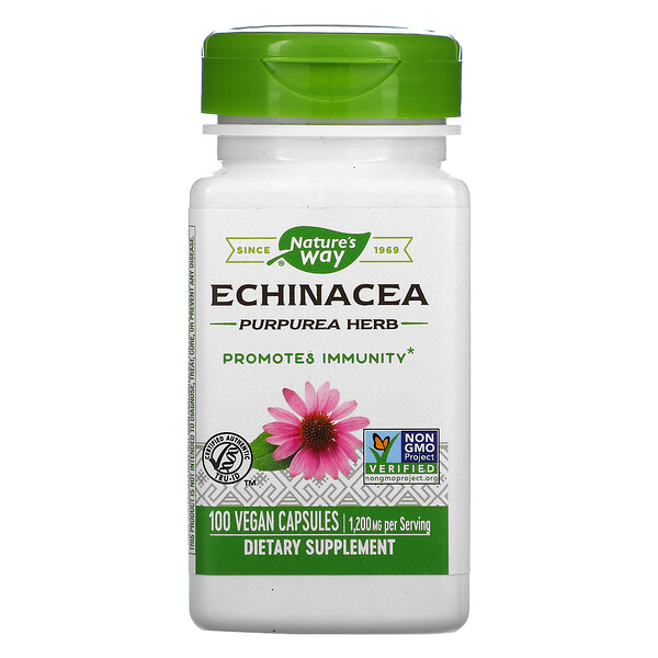 Echinacea Purpurea Herb, 400 mg, 100 Vegan Capsules
