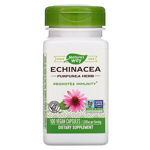 Отзывы о Натурес Вэй, Echinacea Purpurea Herb, 1,200 mg, 100 Vegan Capsules