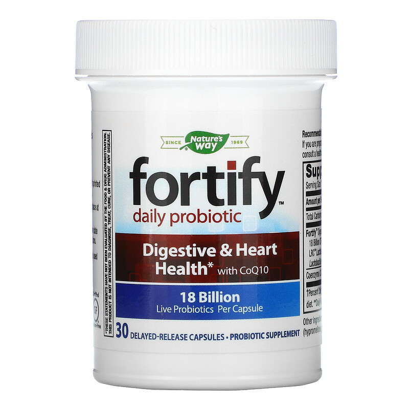 Nature's Way, Fortify, Daily Probiotic, Digestive & Heart Health with