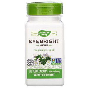 Натурес Вэй, Eyebright Herb, 860 mg, 100 Vegan Capsules отзывы покупателей