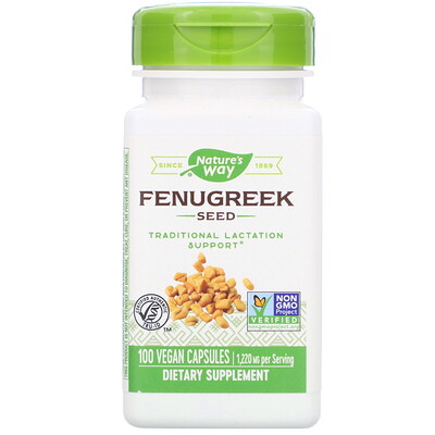 Nature's Way Fenugreek Seed, 1,220 mg, 100 Vegan Capsules