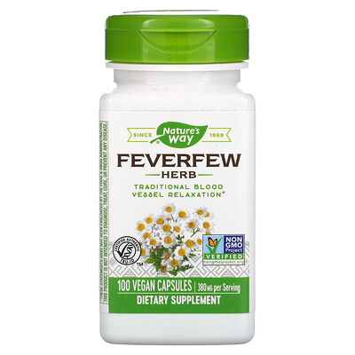 

Nature's Way Feverfew Herb 380 mg 100 Vegan Capsules