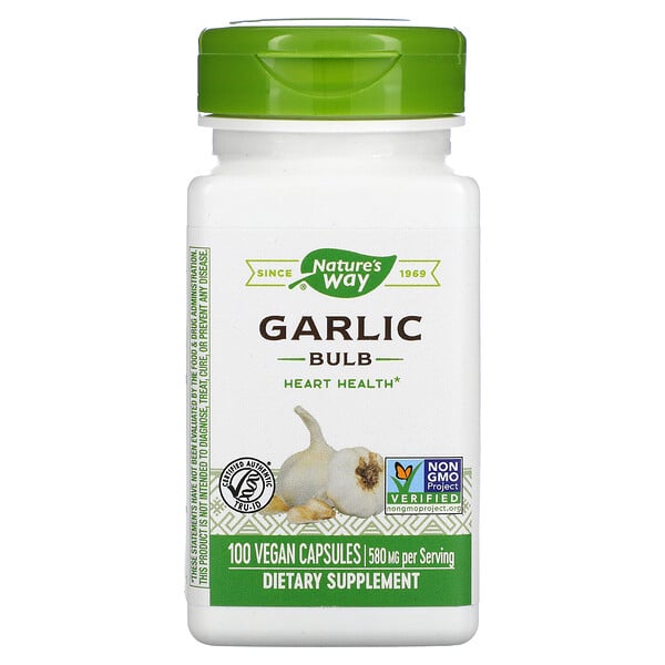 Garlic Bulb, 580 mg, 100 Vegan Capsules