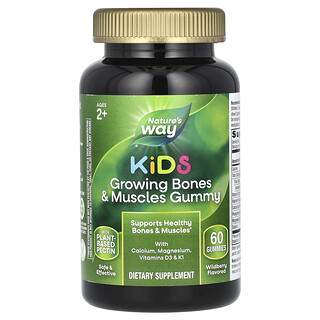 Nature's Way, Goma para Crianças, Growing Bones e Músculos, A partir de 2 Anos de Idade, Frutos Silvestres, 60 Gomas