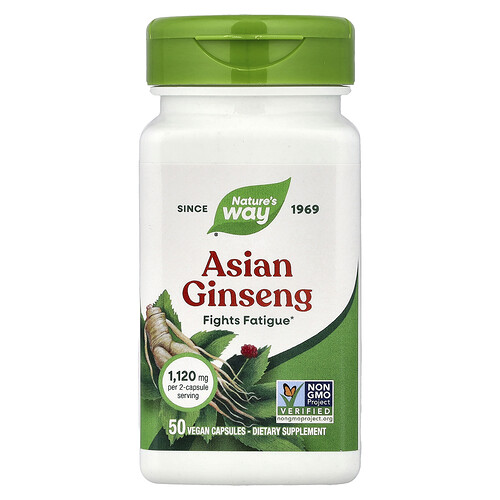 Nature's Way, Asian Ginseng, 50 Vegan Capsules (560 mg per Capsule)