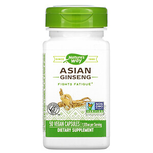 Отзывы о Натурес Вэй, Asian Ginseng, 1,120 mg, 50 Vegan Capsules