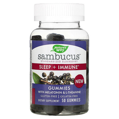 

Nature's Way Sambucus Sleep + Immune with Melatonin & L-Theanine 50 Gummies