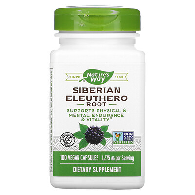 

Nature's Way Siberian Eleuthero Root, 425 mg, 100 Vegan Capsules