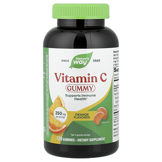 Nature's Way, Vitamin C Gummy,  Orange, 250 mg, 120 Gummies