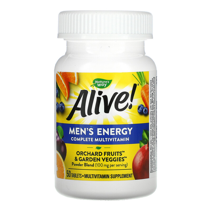 Nature's Way, Alive!, Men's Energy Complete Multivitamin, 50 Tablets ...