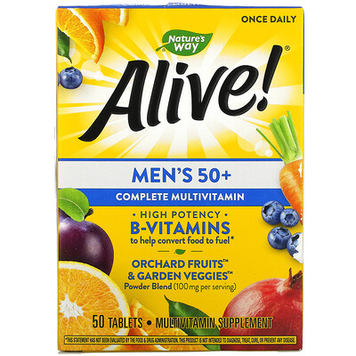 Nature's Way Alive! Men's 50+ Complete Multivitamin, 50 Tablets