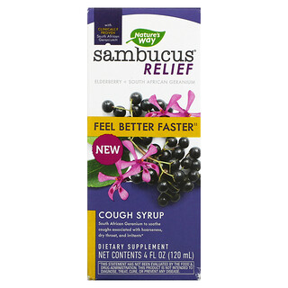 Nature's Way, Sambucus Relief, Cough Syrup, Elderberry, 4 fl oz (120 ml)