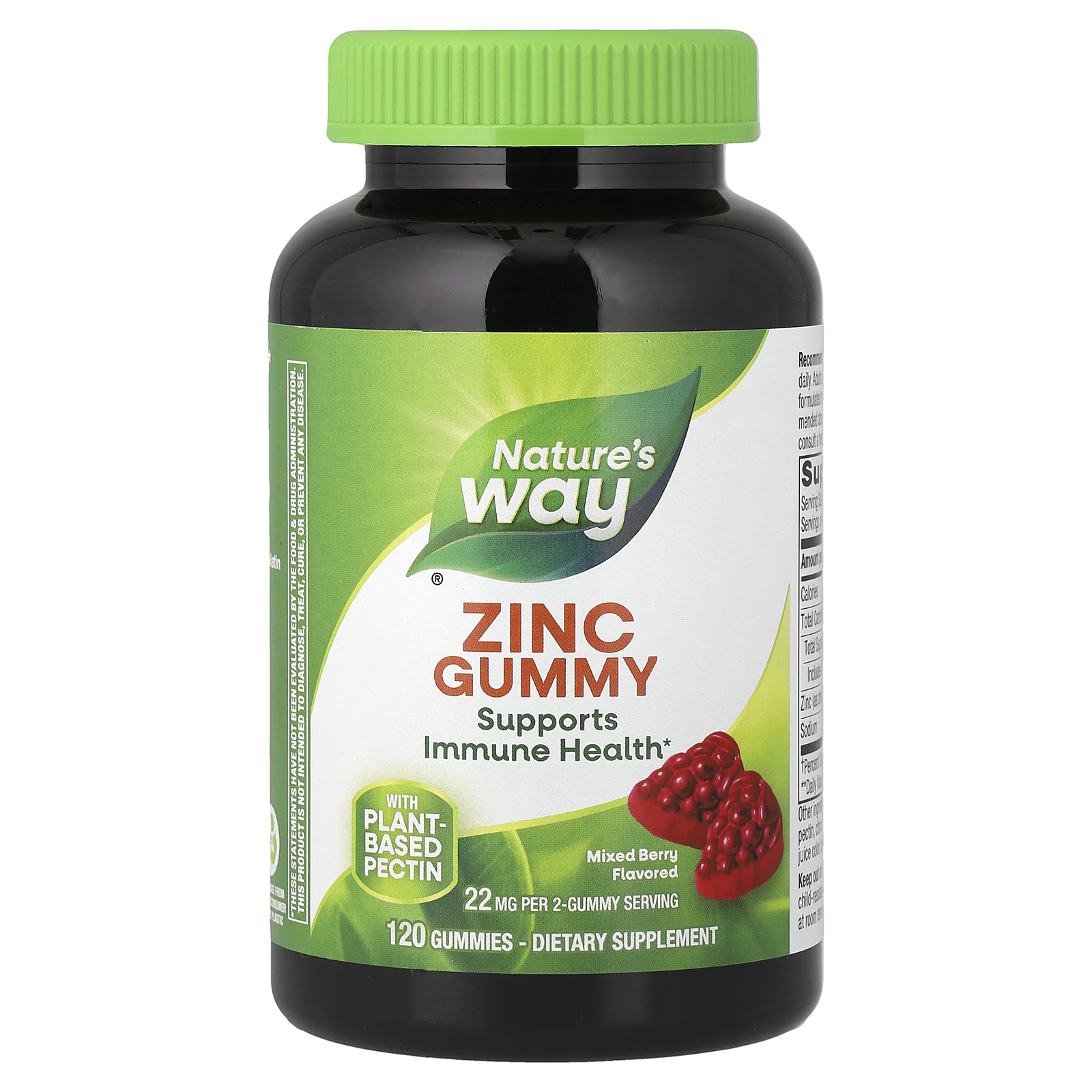 Nature's Way (네이처스웨이), 아연 구미젤리, 혼합 베리 맛, 구미젤리 120개(구미젤리 1개당 11mg)