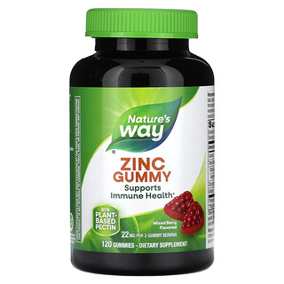 Nature's Way, 锌软糖，混合浆果味，120 粒软糖（每粒软糖 11 毫克）