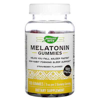 

Nature's Way Melatonin Gummies Strawberry 2.5 mg 120 Gummies
