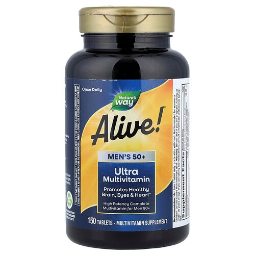 Nature's Way, Alive!®, Men's 50+ Ultra Multivitamin, 150 Tablets