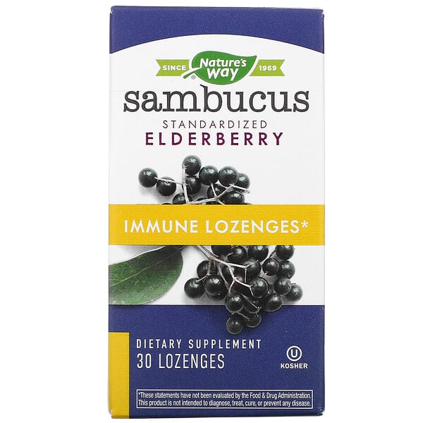 Sambucus Immune, Elderberry, Standardized, 30 Lozenges