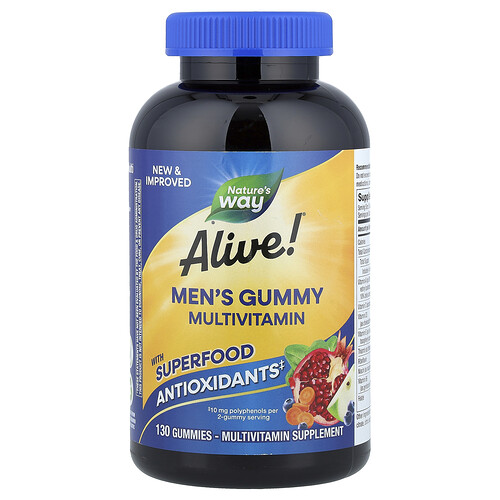 Nature's Way, Alive!® Men's Gummy Multivitamin, Fruit, 130 Gummies