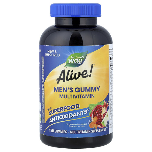 Nature's Way Alive!® Men's Gummy Multivitamin, Fruit, 150 Gummies