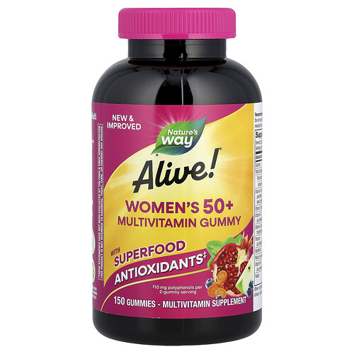 Nature's Way, Alive!® Women's 50+ Multivitamin Gummy, Mixed Berry, 150 Gummies