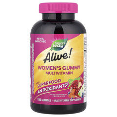 Alive!®, комплекс жувальних мультивітамінів для жінок, суміш ягід, 150 жувальних мармеладок