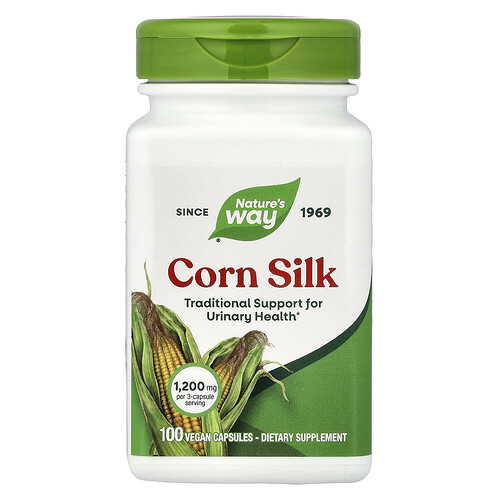 Nature's Way, Corn Silk, 100 Vegan Capsules (400 mg per Capsule)