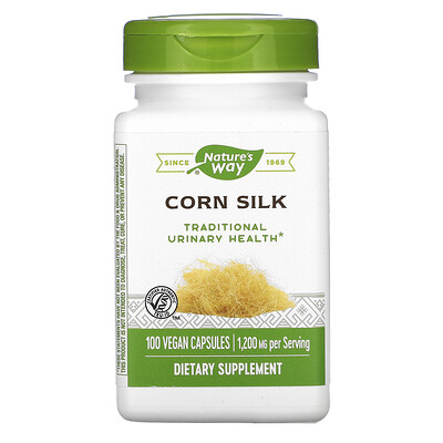 Nature's Way Corn Silk, 1,200 mg, 100 Vegan Capsules