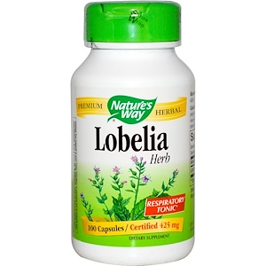 Натурес Вэй, Lobelia Herb, 425 mg, 100 Capsules отзывы покупателей