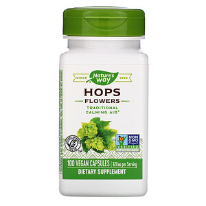 Натурес Вэй, Hops Flowers, 620 mg, 100 Vegan Capsules отзывы покупателей