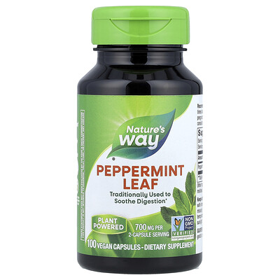 Nature's Way , Peppermint Leaf, 100 Vegan Capsules (350 Mg Per Capsule)