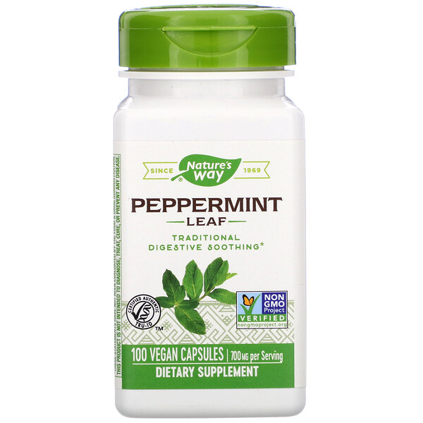 Nature's Way, Peppermint Leaf, 700 mg, 100 Vegan Capsules iHerb