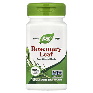 Nature's Way, 迷迭香叶，100 粒全素胶囊（每粒胶囊 350 毫克）