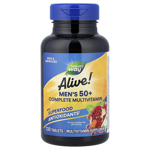 Nature's Way Alive!® Men's 50+ Complete Multivitamin, 130 Tablets