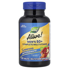 Alive!®, комплекс мультивітамінів для чоловіків віком від 50 років, 130 таблеток