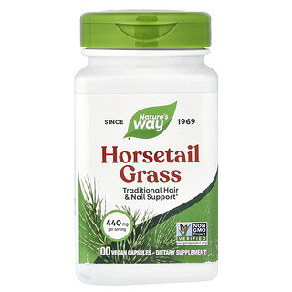Nature's Way, Hierba de cola de caballo, 440 mg, 100 cápsulas veganas