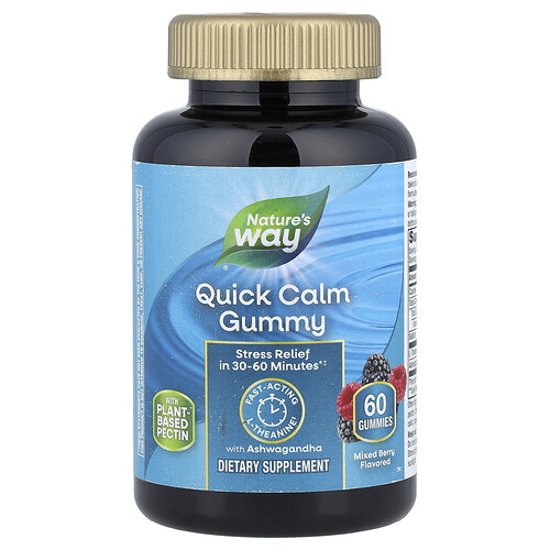Nature's Way, Quick Calm Gummy, Fruchtgummis, gemischte Beeren, 60 Fruchtgummis