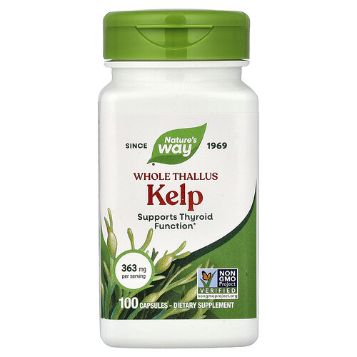 Nature's Way Whole Thallus Kelp, 363 mg, 100 Capsules