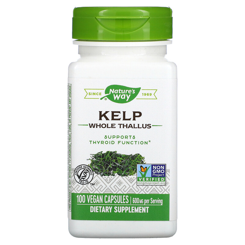 Nature's Way, Kelp, Whole Thallus, 600 mg, 100 Vegan Capsules - iHerb