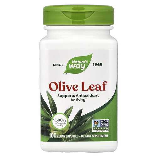 Nature's Way, Olive Leaf, 100 Vegan Capsules (500 mg per Capsule)