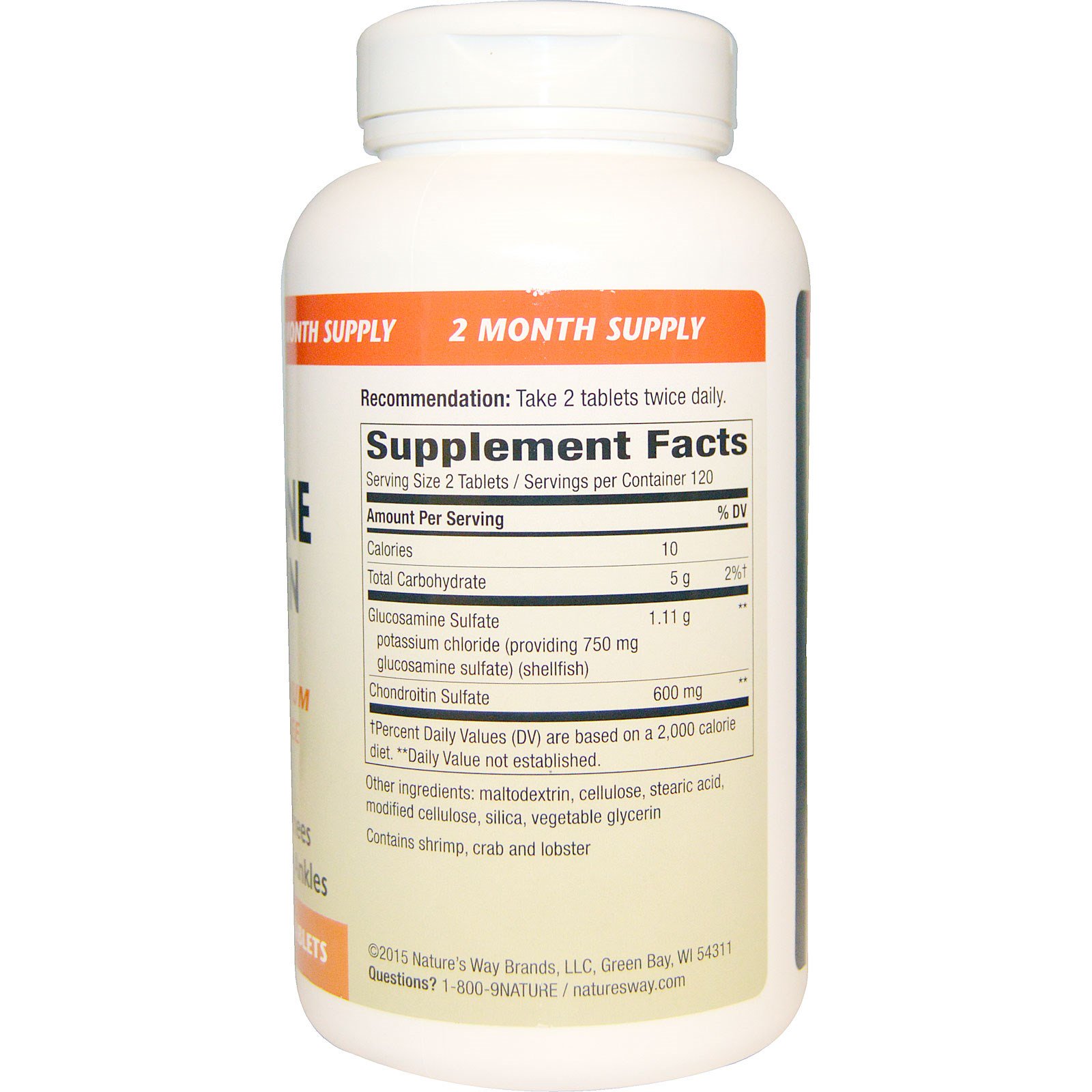 Nature's Way, FlexMax, Glucosamine Chondroitin, Sodium Free, 240 Tablets