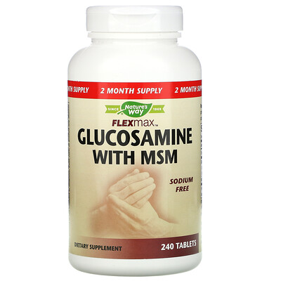 

Nature's Way Flexmax Glucosamine with MSM Sodium Free 240 Tablets