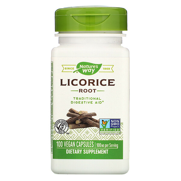 Nature's Way, Licorice Root, 900 mg, 100 Vegan Capsules iHerb