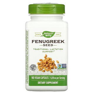 Nature's Way, Semilla de fenogreco, 610 mg, 180 cápsulas veganas