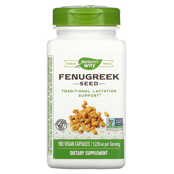 Fenugreek Seed, Bockshornkleesamen, 610 mg, 180 vegane Kapseln