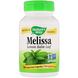 Отзывы о Nature’s Way, Мелисса, лист лимонной мяты, 500 мг, 100 вегетарианских капсул