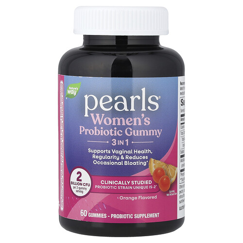 Nature's Way, Pearls®, Women's 3-in-1 Probiotik-Gummis, Orange, 60 Fruchtgummis, (1 Mrd. KBE pro Fruchtgummis)