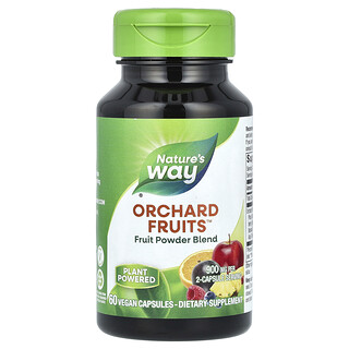 Nature's Way, Orchard Fruits, Mistura de Frutas em Pó, 60 Cápsulas Veganas